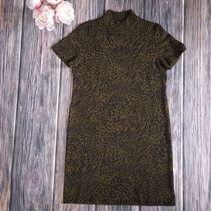 Nina Leonard, Leopard Print Sweater Dress, PL